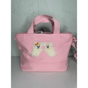 Disney Parks Halloween Mickey Minnie Ghost Pink Tote Bag